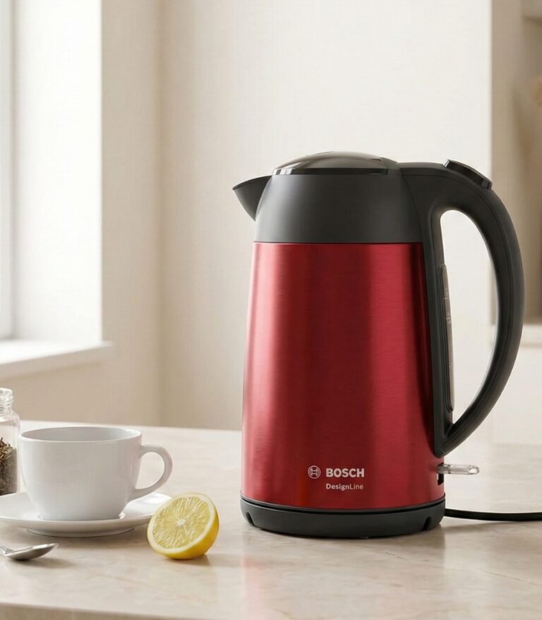 BOUILLOIRE BOSCH DESIGNLINE 1.7 L ROUGE – Élégance et performance pour la cuisine