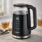 Taurus Bouilloire Electrique Noir Eos Glass Digital 1,7 Litres (1200W) – Verre, affichage digital et format familial