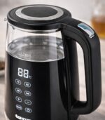 Taurus Bouilloire Electrique Noir Eos Glass Digital 1,7 Litres (1200W) – Verre, affichage digital et format familial
