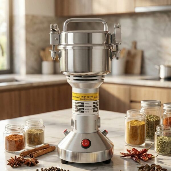 Deutschmann Broyeur à grain électrique 150G DM815 1200W Inox – Moulin Café & Épices