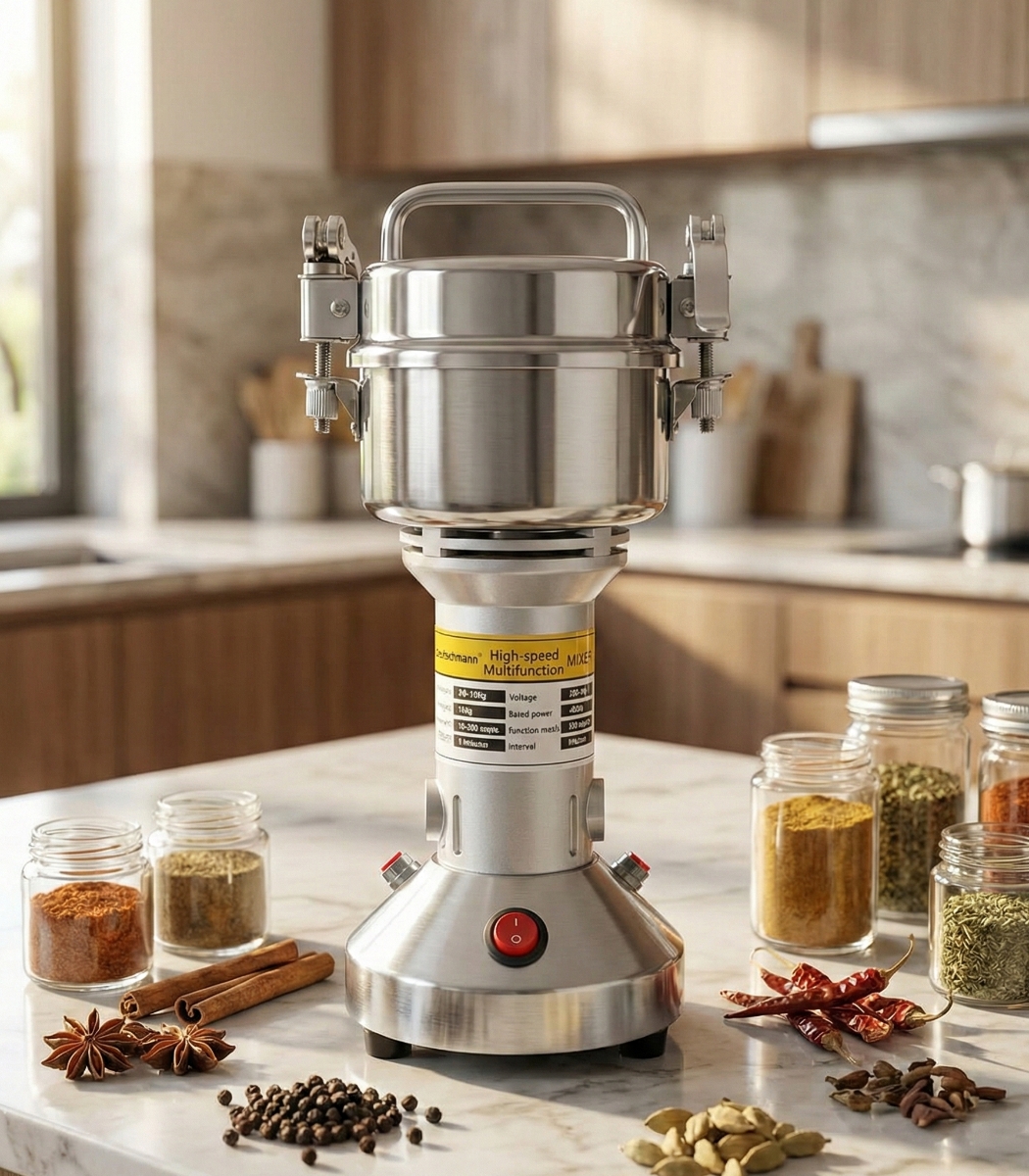 Deutschmann Broyeur à grain électrique 150G DM815 1200W Inox – Moulin Café & Épices Deutschmann Broyeur à grain électrique 150G DM815 1200W Inox – Moulin Café & Épices