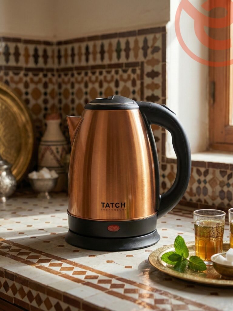 Bouilloire électrique TATCH 1.8L KL-SG1801D dorée – Inox, chauffe rapide et design premium