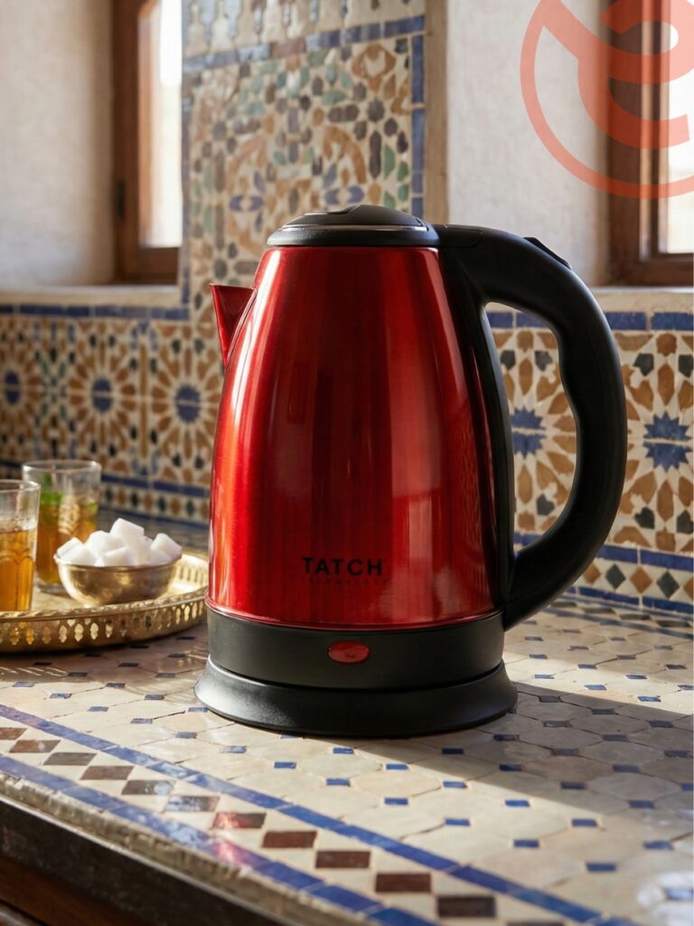 Bouilloire électrique TATCH 1.8L KL-SG1801 rouge – Inox, chauffe rapide et design moderne