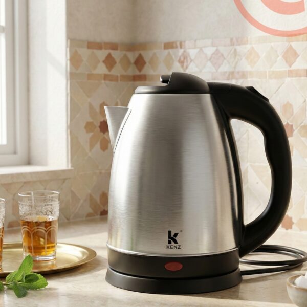 BOUILLOIRE KENZ ELECTRIQUE INOX 1.8L 1600W – Performance fiable pour usage quotidien