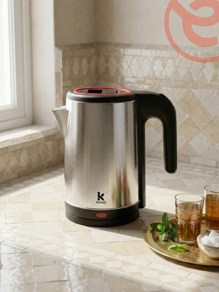 BOUILLOIRE KENZ ELECTRIQUE INOX 1.8L 1600W – Performance fiable pour usage quotidien