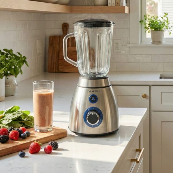 VENEZIA Mixeur 500 Watt max blender 5 vitesses bol en verre 1,5l