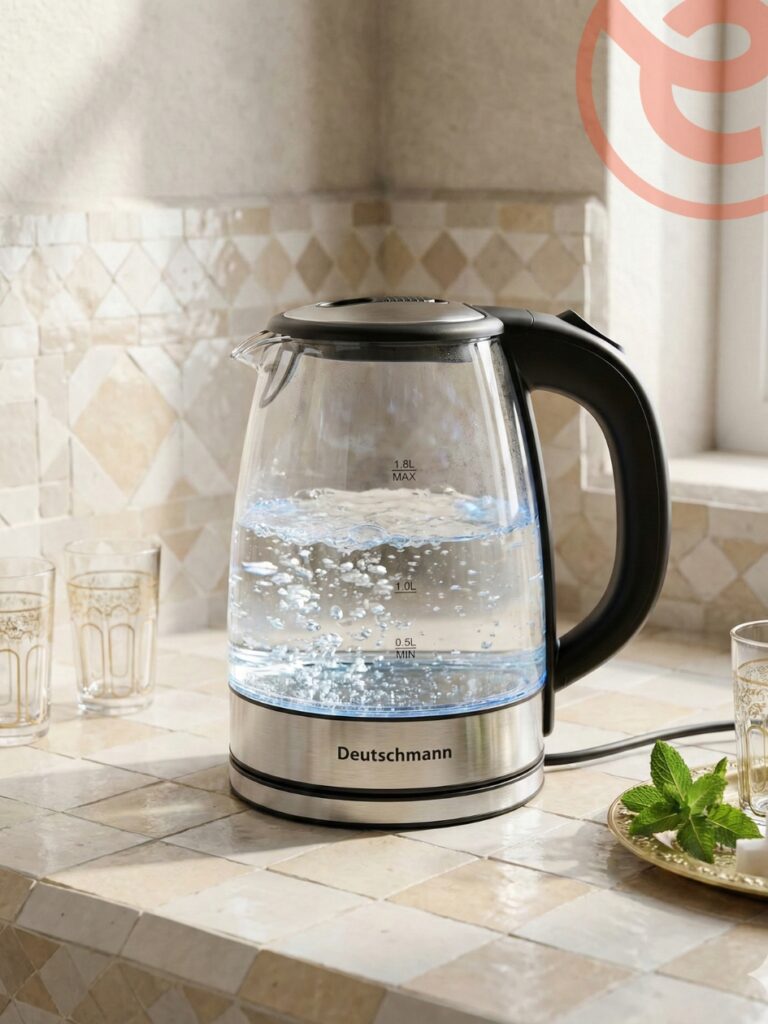 Bouilloire électrique Deutschmann 2L en verre : performance, sécurité et élégance