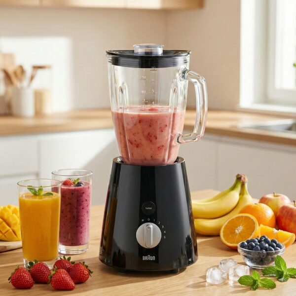 BLENDER BRAUN JB3060 Noir 800W 1,75L – Blender polyvalent pour smoothies, sauces et cuisine