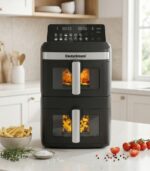 Deutschmann Friteuse à Air électrique 6,5L x2 2800 W DM5552FA