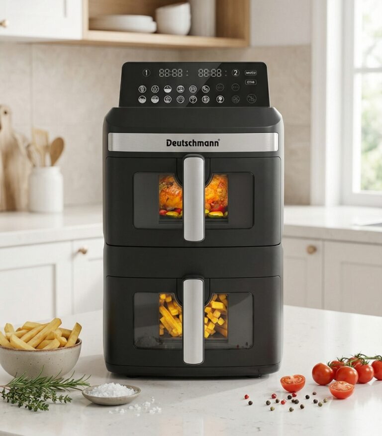 Deutschmann Friteuse à Air électrique 6,5L x2 2800 W DM5552FA