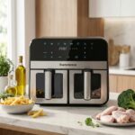 Friteuse à Air électrique 4Lx2 2400W Deutschmann DM-4492FA – Double Basket Air Fryer