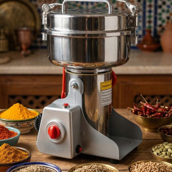 Deutschmann Broyeur à grain 800G DM-800G 3400W Inox – Moulin Café & Épices