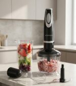 Mixeur plongeant 400W Hofmann inox avec bol 700ml – double vitesse, pratique et compact