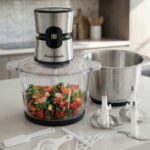 HACHOIR DIGITAL MULTI-FONCTIONS BOL EN INOX+BOL EN VERRE 3L