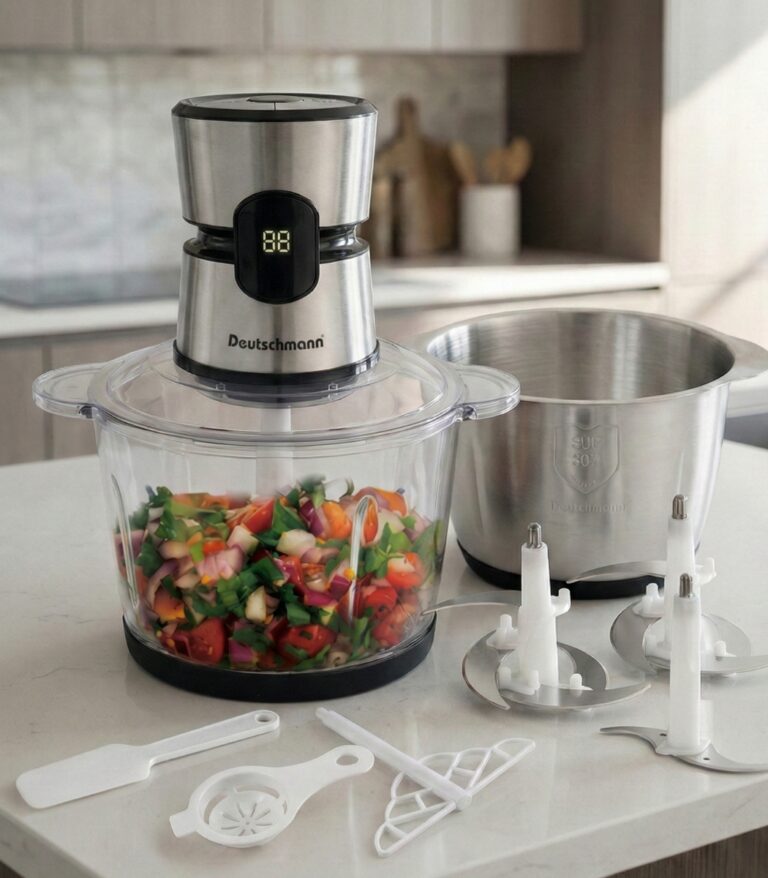 HACHOIR DIGITAL MULTI-FONCTIONS BOL EN INOX+BOL EN VERRE 3L