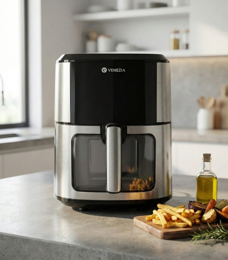 Friteuse à Air électrique Venezia 8L AF820DW – Air Fryer Grande Capacité Familiale