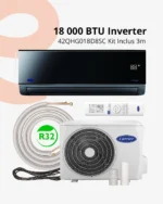 Carrier Black Mirror 18000 BTU Inverter R32 Kit Inclus 3m | Complet & Élégant