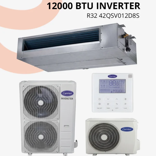 Carrier gainable inverter R32 12000 BTU 42QSV012D8S | Kit Inclus