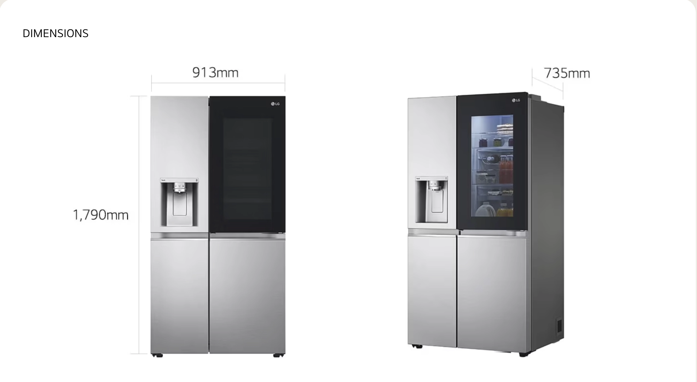 Réfrigérateur LG side by side 635L GR-X257CSES InstaView Door-in-Door