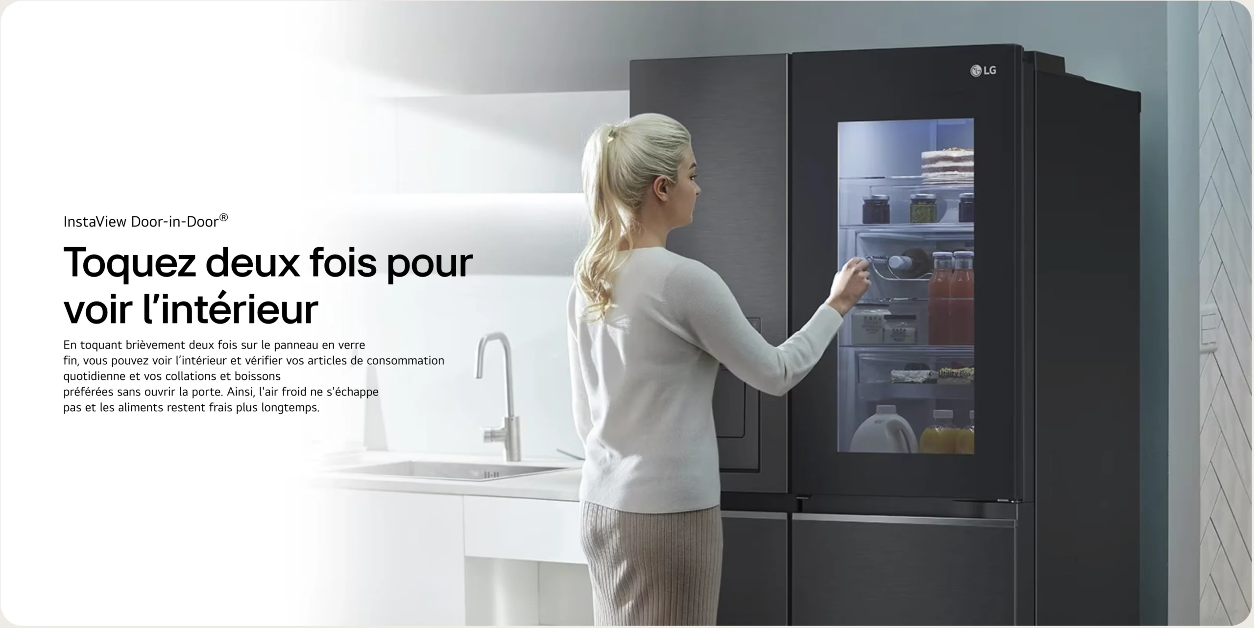 Réfrigérateur LG side by side 635L GR-X257CSES InstaView Door-in-Door