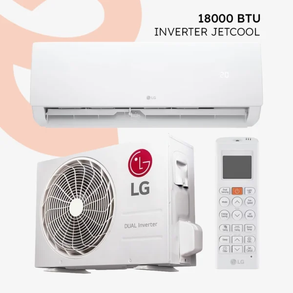 Climatiseur LG INVERTER 18000 BTU JETCOOL Chaud/Froid Nettoyage automatique TV18SDH0