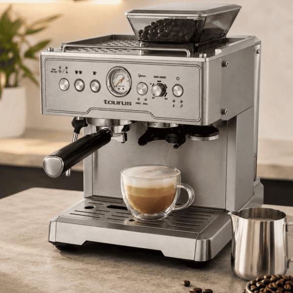 Taurus Machine à Café Espresso Vittoria 20 Bar 1350W Broyeur Inox