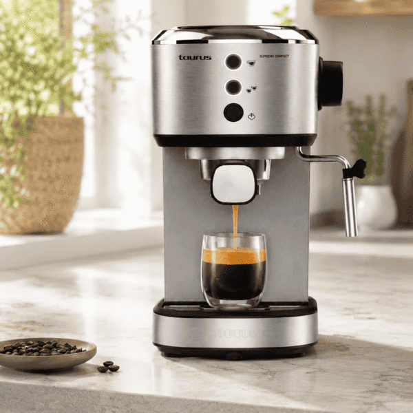 Taurus Machine à Café Espresso Euforia Compact 20 Bar 1350W Inox