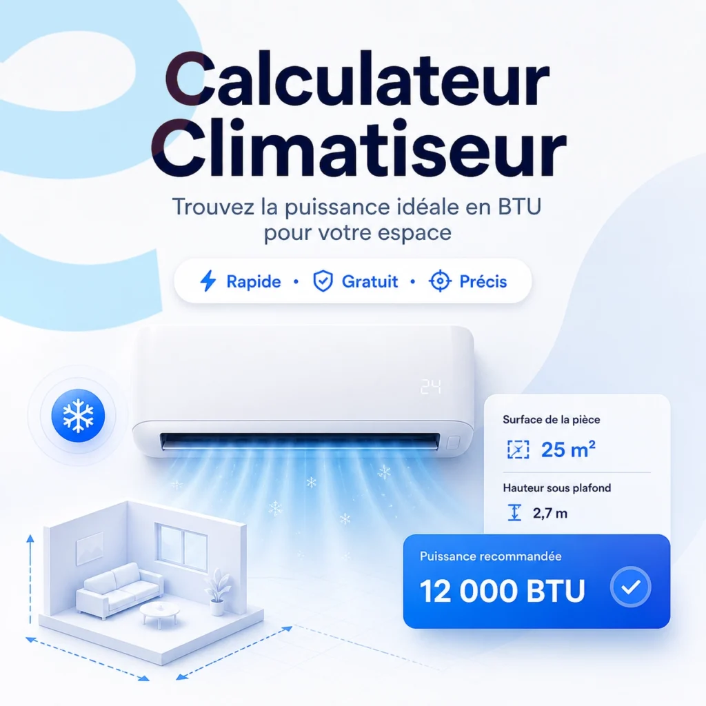 Calculateur BTU Climatiseur Maroc 2026