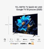 Smart TV TCL P7K QLED 4K Google TV 55 pouces – 55P7K – Image 5
