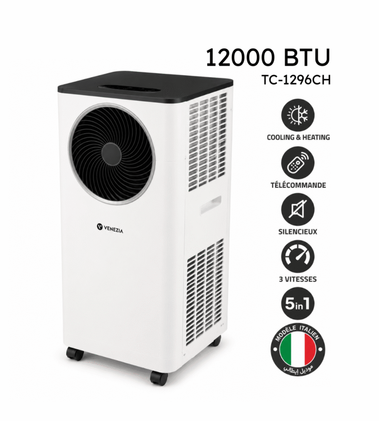 Venezia Climatiseur Mobile 12000 BTU Froid/Chaud TC-1296CH