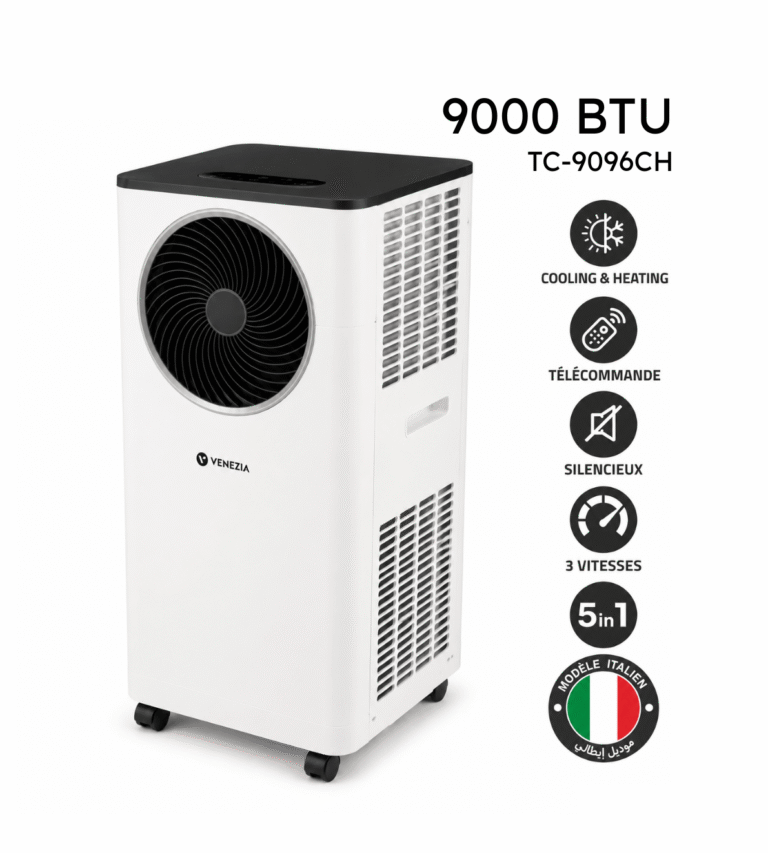 Venezia Climatiseur Mobile 9000 BTU 4 en 1 TC-9096CH