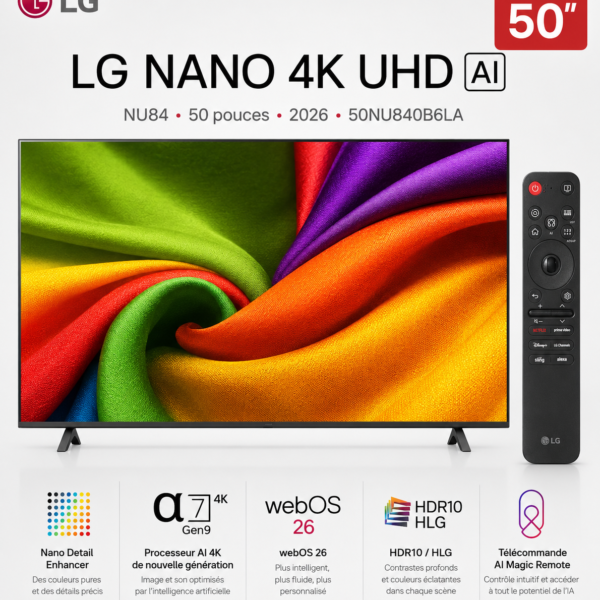 smart tv lg nanocell 50 pouces 2026