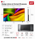Smart TV LG NANO 4K UHD AI NU85 65 pouces 2026 – Image 3