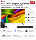 Smart TV LG NANO 4K UHD AI NU85 65 pouces 2026 – Image 6
