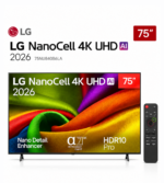 Smart TV LG NANO 4K UHD AI NU84 75 pouces 2026